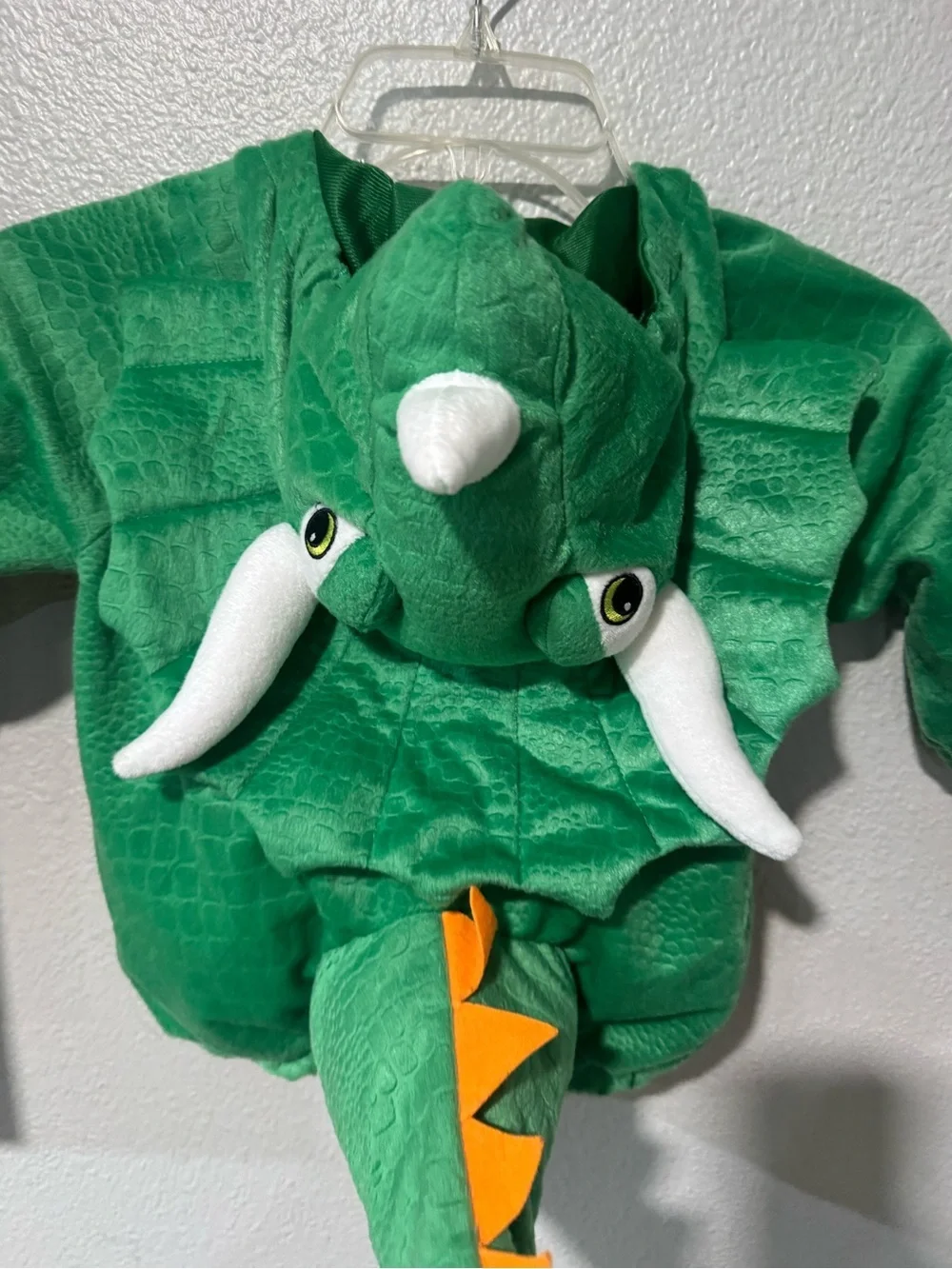 HYDE & EEK Plush Triceratops Dinosaur Baby Pullover Halloween Costume 12-18M